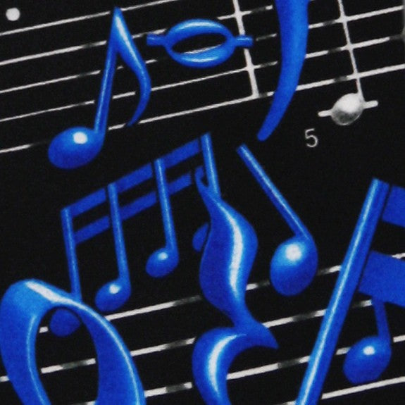 Blue Notes Music Theme Necktie Detail