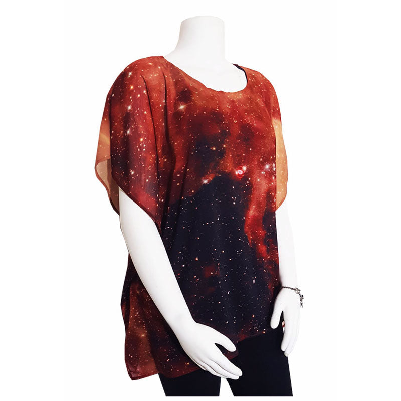 Rust Hubble Print Starry Art Top side view.