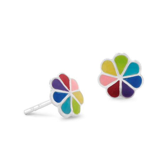 Rainbow Stud Artist Earrings