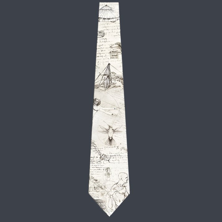 Da Vinci Drawings Museum Art Necktie