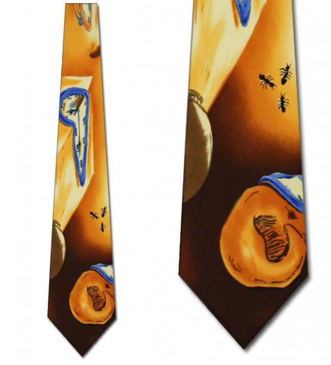 Salvador Dali Melting Clocks Necktie - Closeup Views