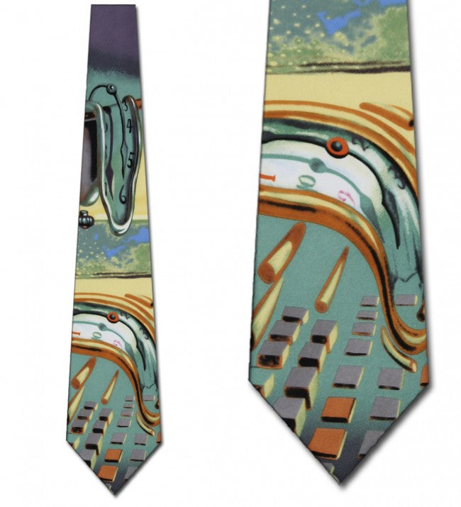 Dali Persistence of Memory Necktie - Closeup Views