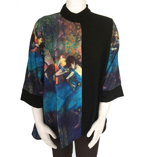 Degas Dancers in Blue Swing Top