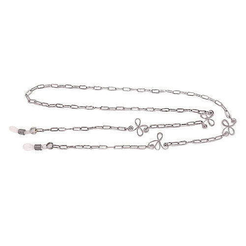 Link & Flower Silver Eyeglass Chain 