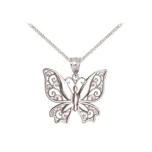 Matching Silver Butterfly Necklace, Sold Separately
