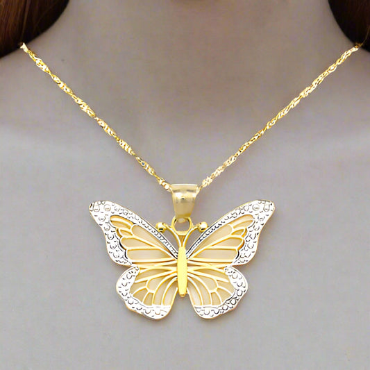14k Gold Monarch Butterfly Necklace - Customer Favorite!