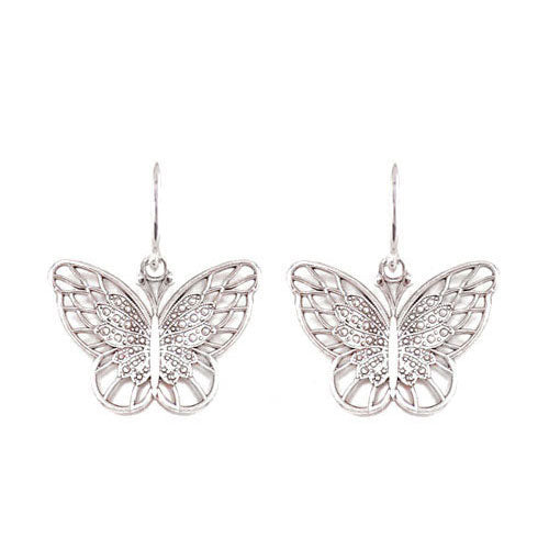 Sterling Silver Butterfly Earrings, Made in U.S.A. – ArtistGifts