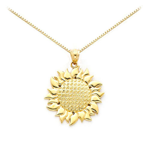 Gold Sunflower Necklace 
