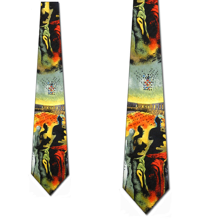 Salvador Dali Hallucinogenic Art Necktie - Closeup Views