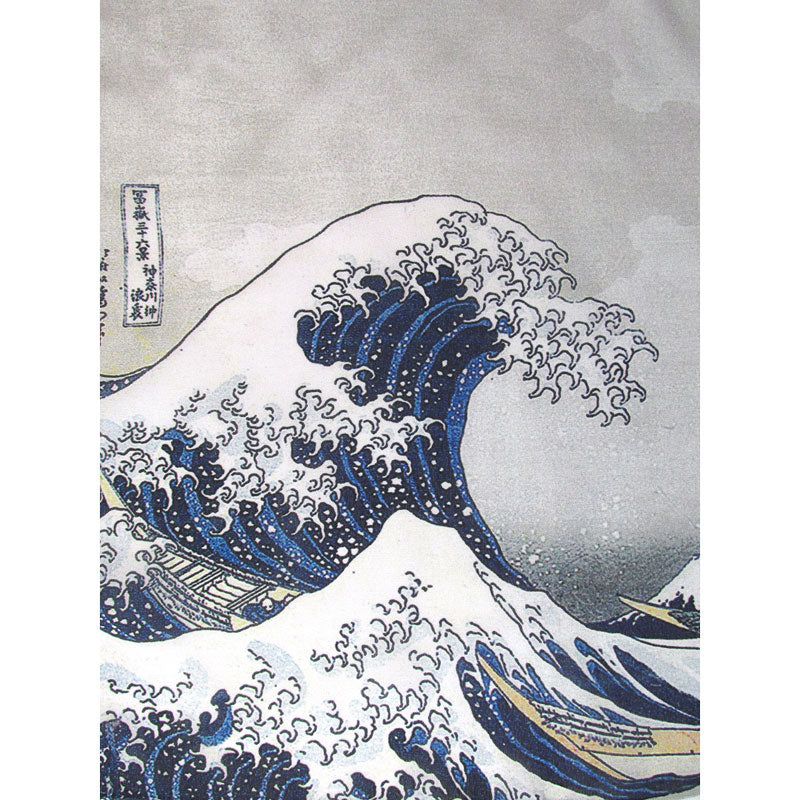 Detail of the Great Wave in Crepe de Chine Silk