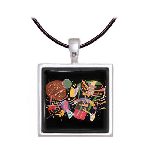 Kandinsky Composition X Art Glass Necklace