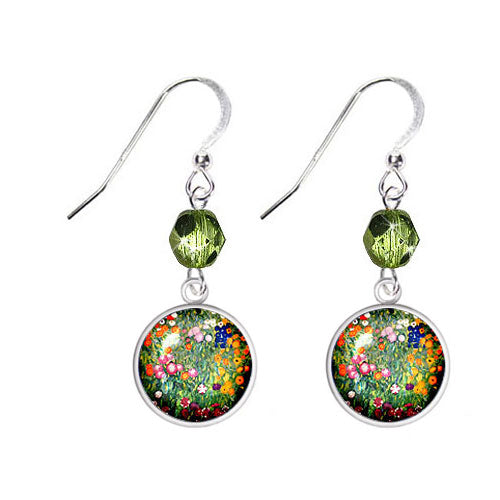 Matching Klimt Flower Garden Earrings - Sold Separately 