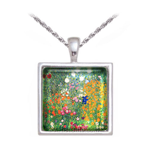 Matching Klimt Flower Garden Necklace - Sold Separately
