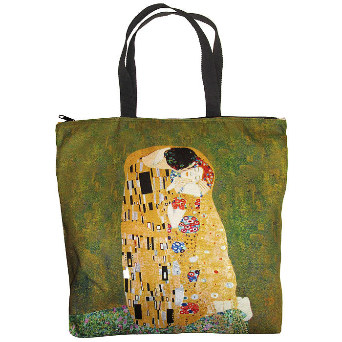 Monet Canvas Tote Bag with Internal Pocket with Zipper - Featuring