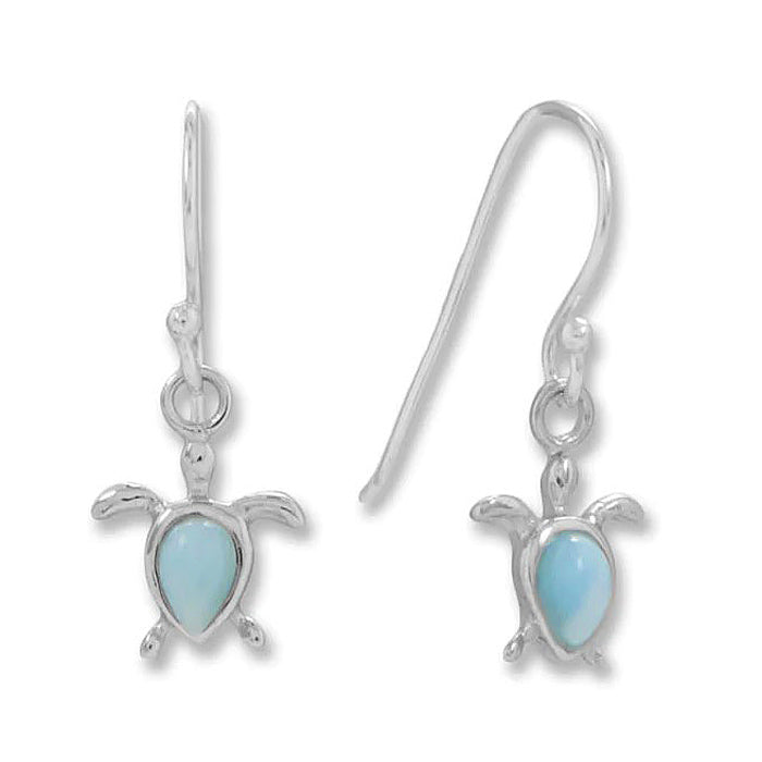 Larimar Sea Turtle Earrings