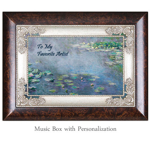 Monet Water Lilies Music Box - Burl