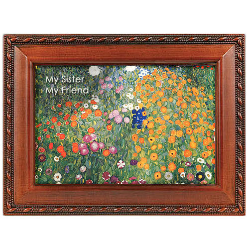 Klimt Flower Garden Music Box with Personalization