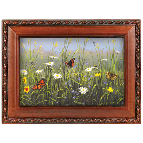 Hautman Butterfly Music Box - Woodgrain