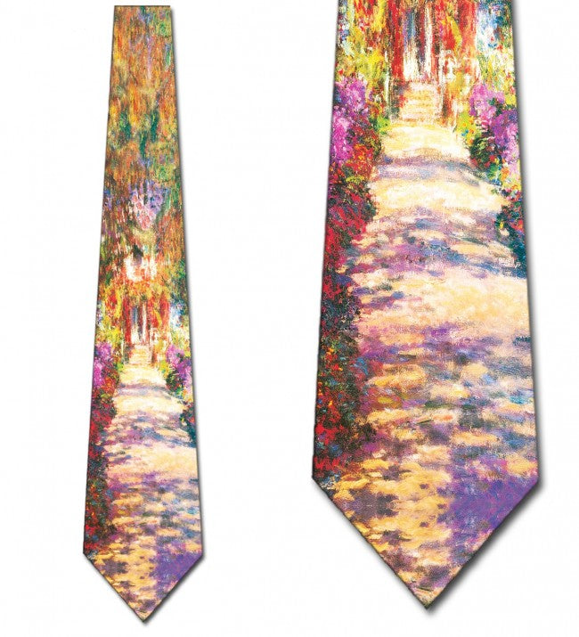 Monet Art Necktie - Closeup Views
