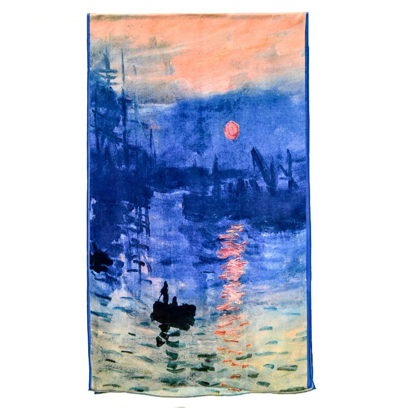 Monet Impression Sunrise Art Scarf