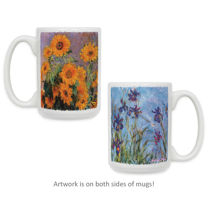 Monet Floral Art Coffee Mug Gift Set
