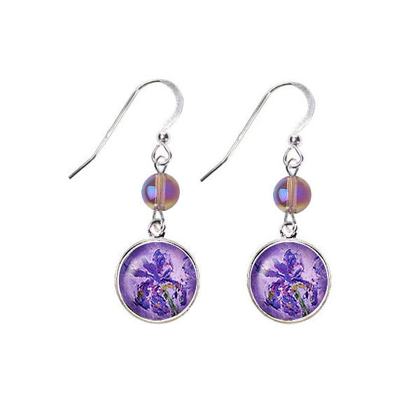 Monet Lilac Irises Earrings