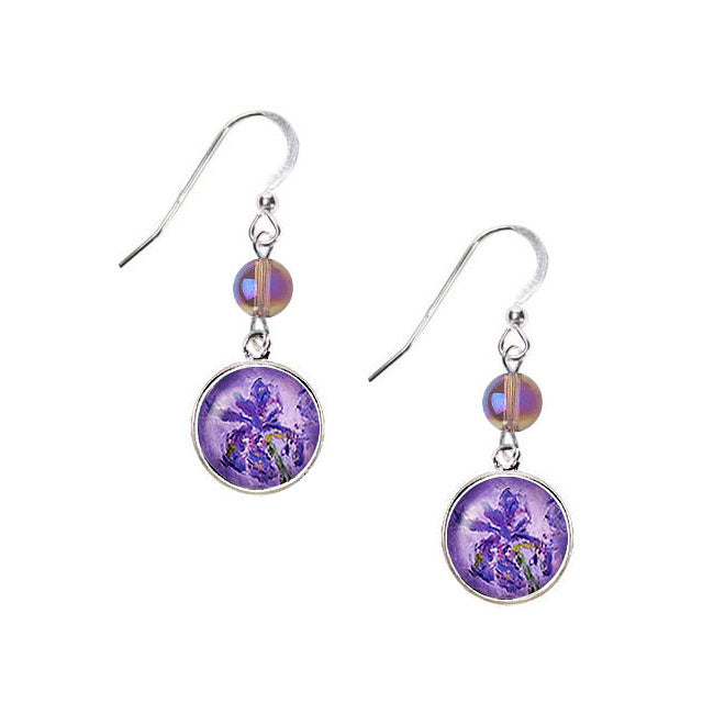 Matching Monet Lilac Iris Earrings - Sold Separately 