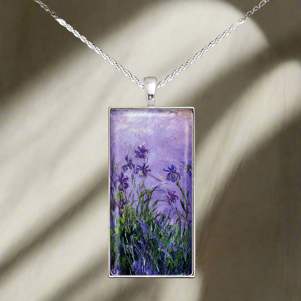 Monet Lilac Irises Necklace