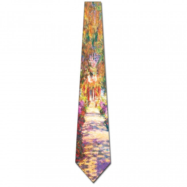 Monet Garden Path Art Necktie