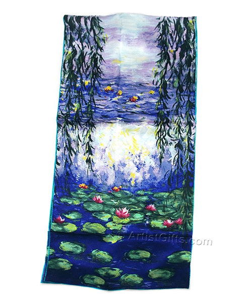 Nympheas Reflects de Saule Monet Scarf Full View