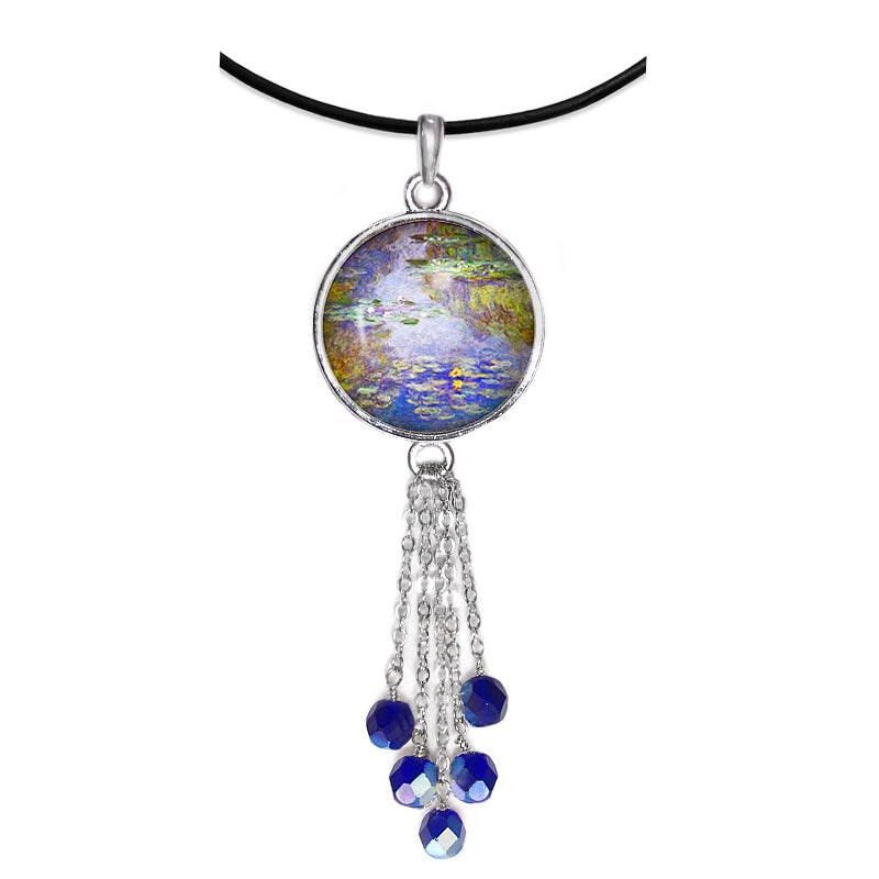 Matching Water Lilies Fringe Necklace - Sold Separately