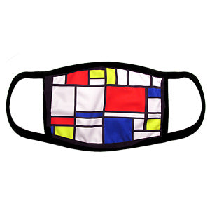 Abstract Art Facemask with Piet Mondrian Print