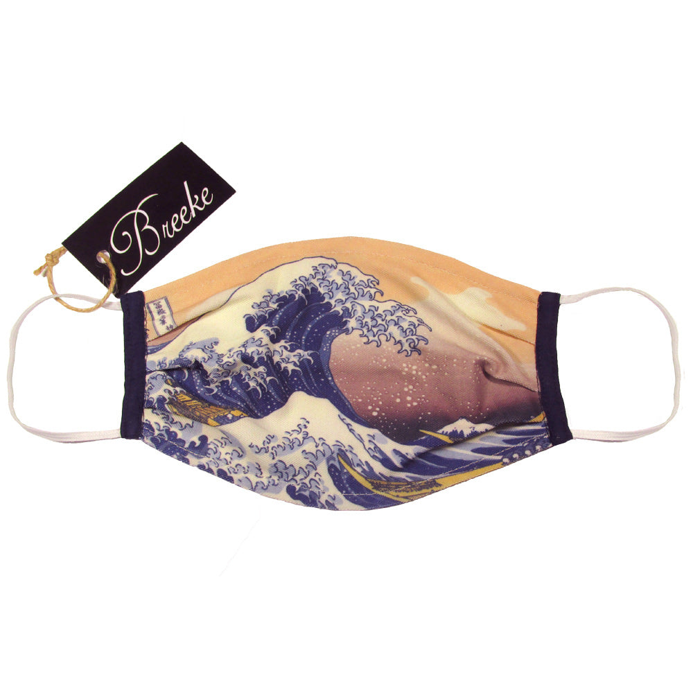 Hokusai Great Wave Pleated Facemask