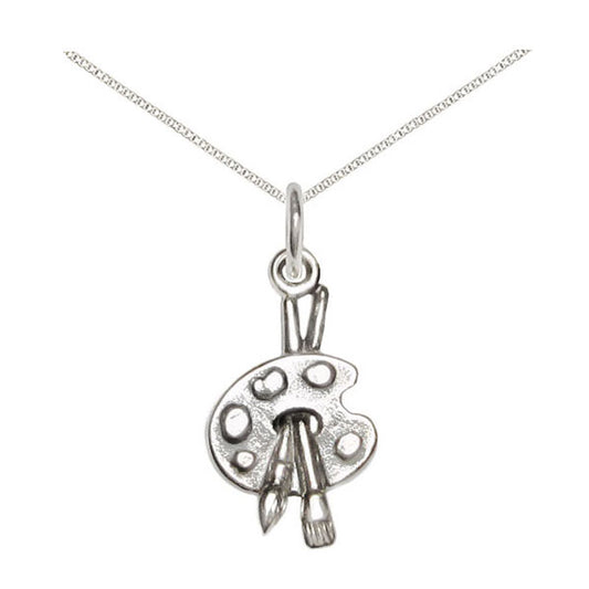 Silver Artist Gift Palette Necklace