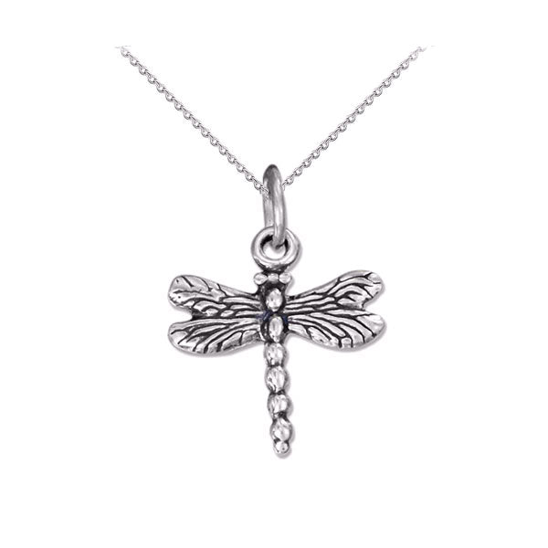 Silver Dragonfly Charm Necklace