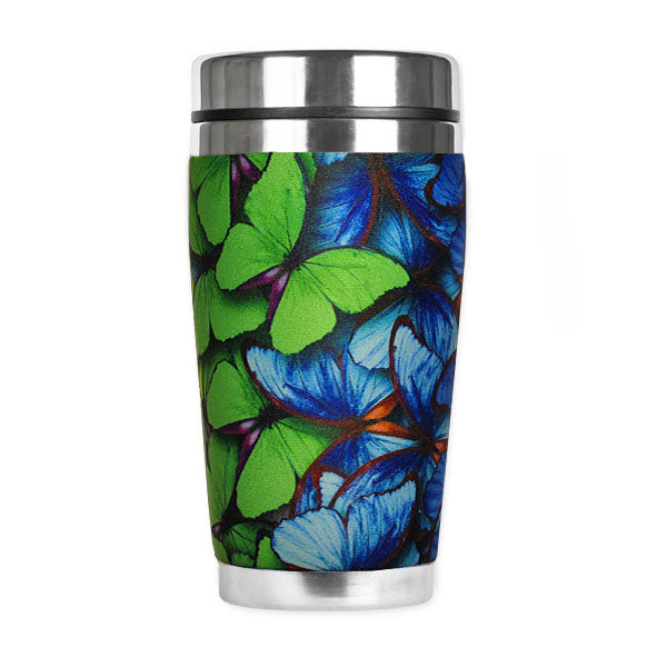Rainbow Butterfly Insulated Travel Mug, made in U.S.A. – ArtistGifts