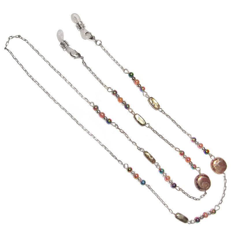 Pearlized Rainbow Bead Eyeglass Chain