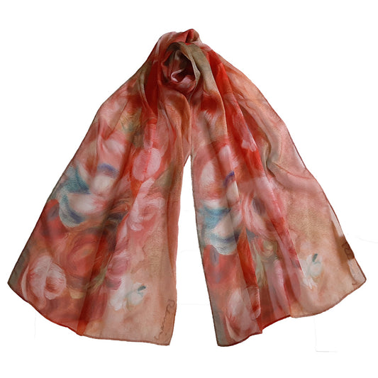 Renoir Anemone Floral Art Scarf
