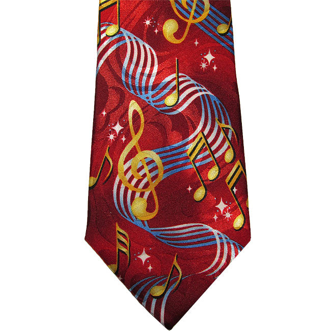 Rhapsody Music Necktie Detail of Fabric