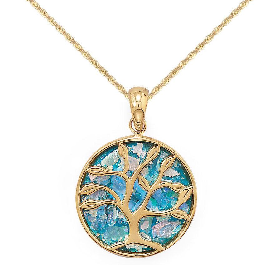 Tree of Life Roman Glass Necklace