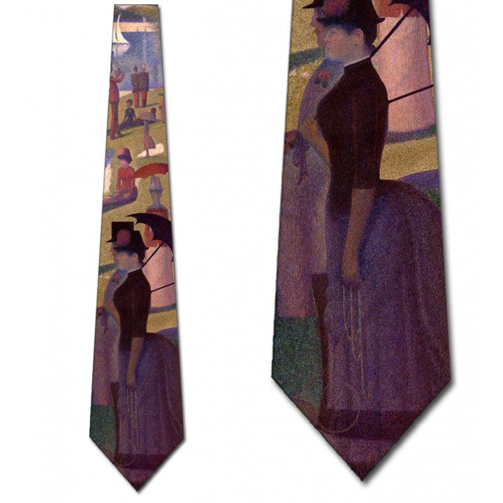 Detail View of Isle of Grande Jatte Art Necktie