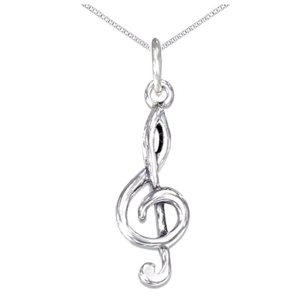 Sterling Silver G Clef Necklace