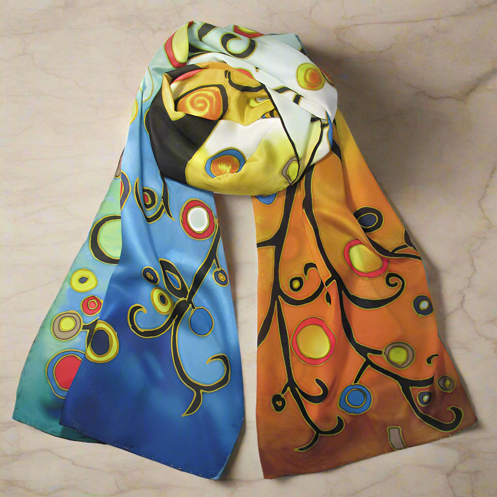 Klimt Tree of Life Inspired Art Scarf