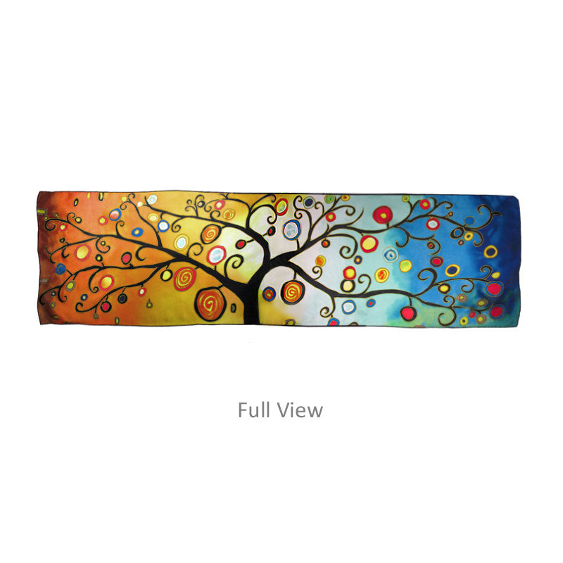 Tree of Life Silk Scarf - Full View