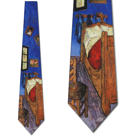 Van Gogh Art Tie Bedroom at Arles - Closeup Views