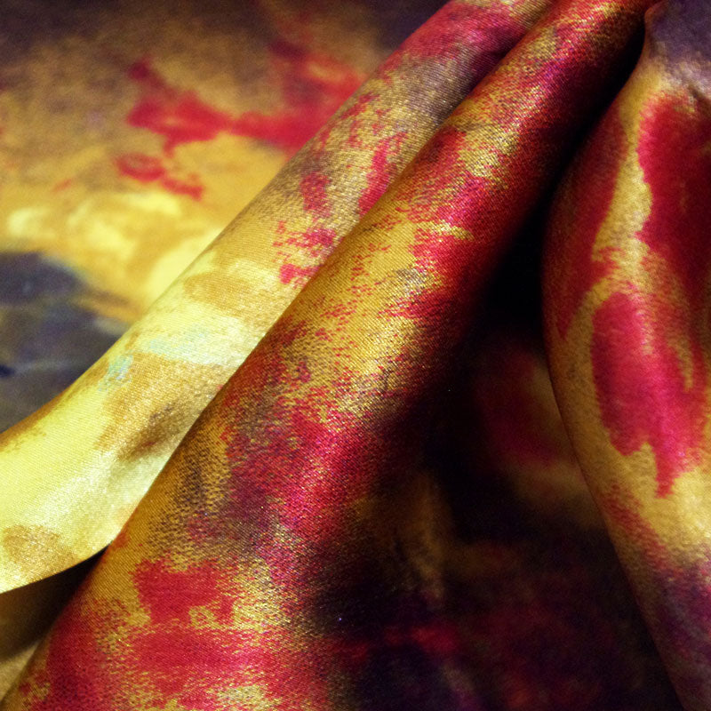 Detail of Roses & Sunflowers Van Gogh Art Scarf
