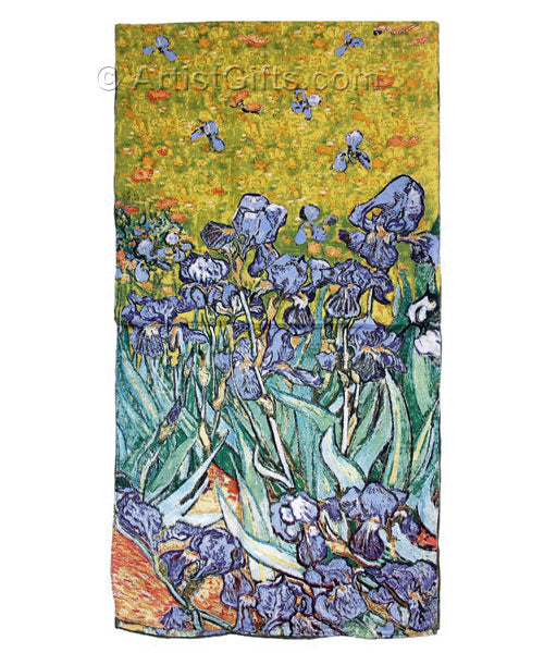 Van Gogh Irises Scarf - Folded View