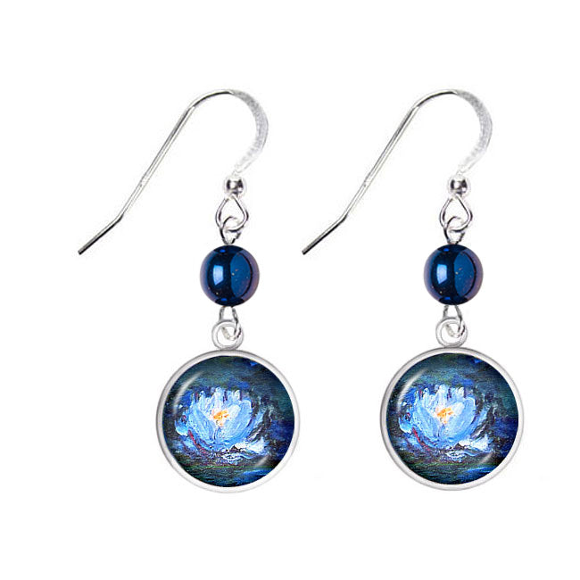 Matching Water Lilies Earrings - Sold Separately