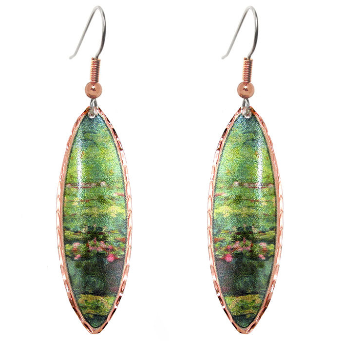 Monet Water Lilies Limited Edition Long Earrings