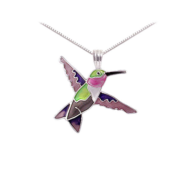 Ruby Throat Hummingbird Earrings